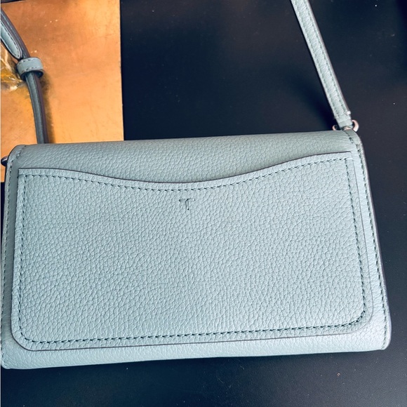 Tory Burch Thea Crossbody and Flat Wallet in Sage Green - Picture 2 of 11